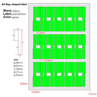 Custom A4 Printable Cable Labels for Industrial Network Stickers